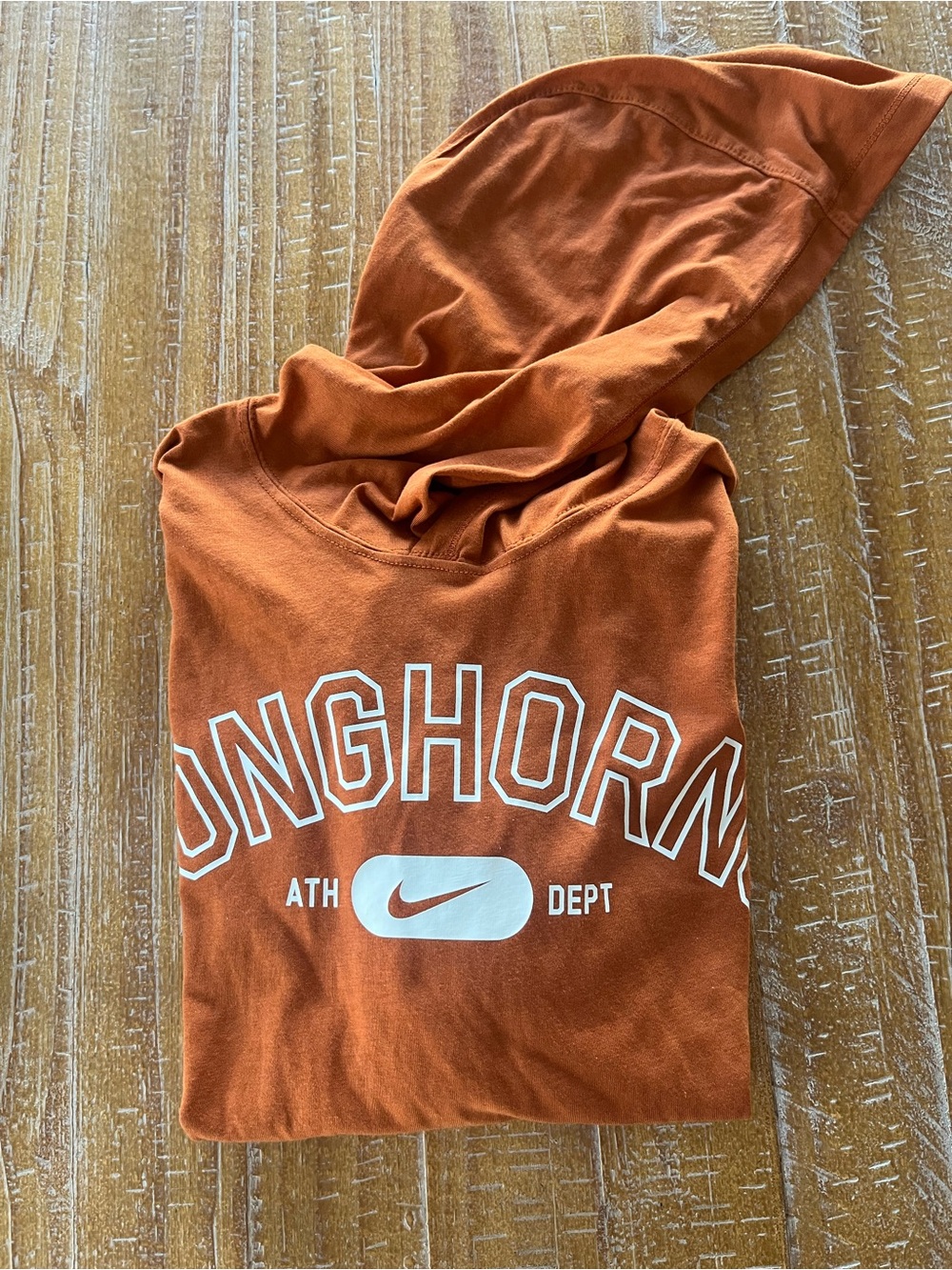 Nike Orange Dri-FIT Pullover with White Swoosh